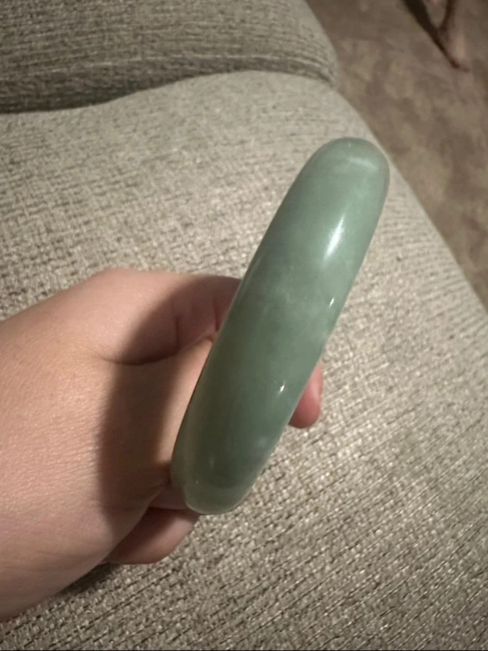Green Jadeite Bangle Bracelet - Picture 3 of 4
